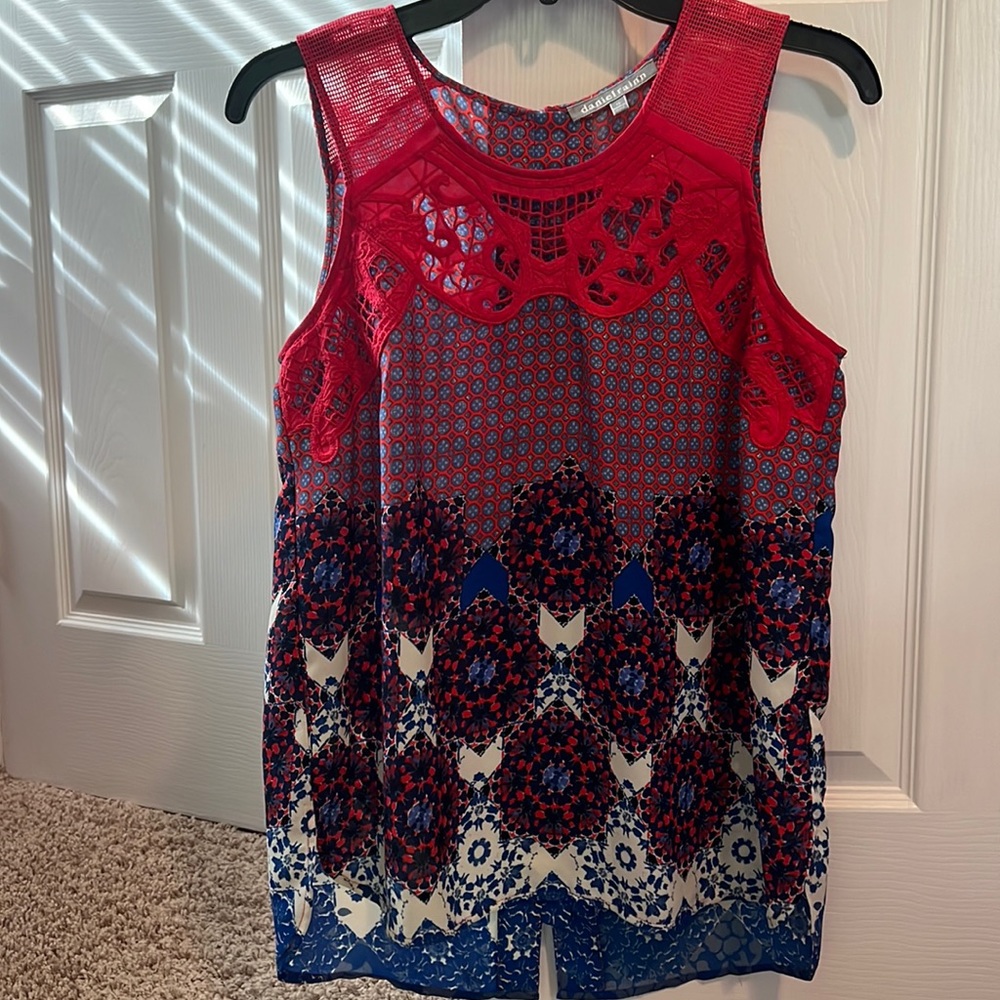 Red white and blue summer sleepless blouse